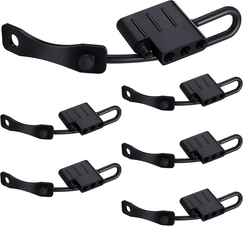 Datanly 8 Pack 4-pin Flat Trailer Wiring Harness Connector Dust Cover Black Vehicle Side Plug Terminals Connection Dust Cover Bulk for Trailer Replace Against Dirt Water Rust - Image 1